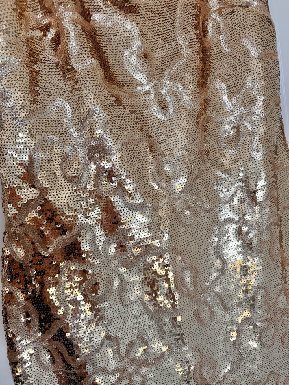 Vici Soryn Metallic Gold Sequin Tie-Shoulder Mini Dress - Picture 12 of 13
